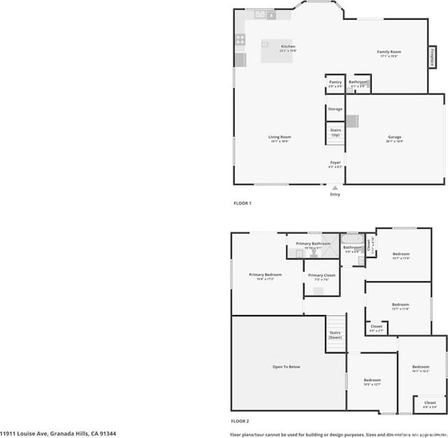 11911 Louise Ave, Granada Hills, CA 91344 - view of room layout