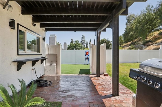 11911 Louise Ave, Granada Hills, CA 91344 - fenced backyard featuring area for grilling and a patio
