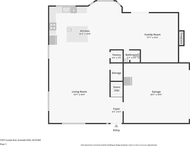 11911 Louise Ave, Granada Hills, CA 91344 - view of floor plan / room layout