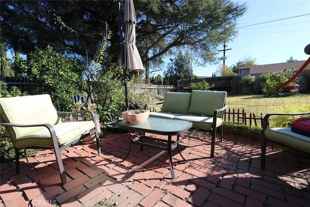 1890 Hamilton St, Simi Valley, CA 93065 - fenced backyard featuring an outdoor hangout area and a patio