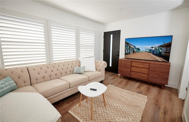 728 Euclid St, Santa Monica, CA 90402 - living area featuring healthy amount of natural light and wood finished floors