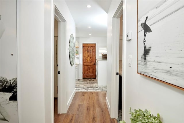 728 Euclid St, Santa Monica, CA 90402 - hall with wood finished floors and recessed lighting