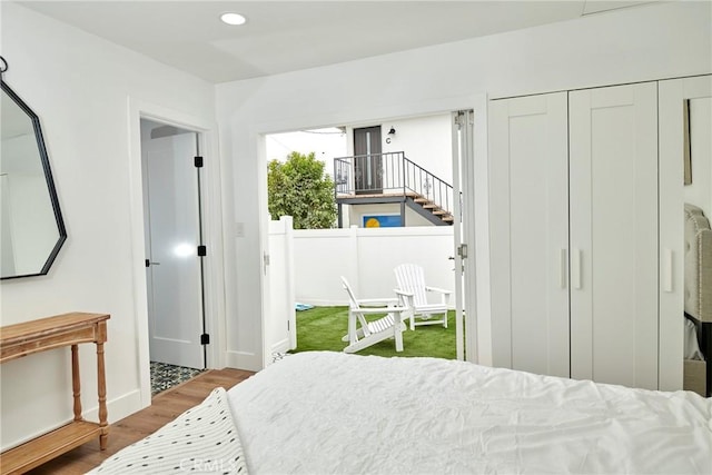728 Euclid St, Santa Monica, CA 90402 - bedroom with wood finished floors and recessed lighting