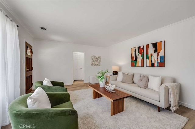 5856 E Scrivener St, Long Beach, CA 90808 - living room with wood finished floors and ornamental molding