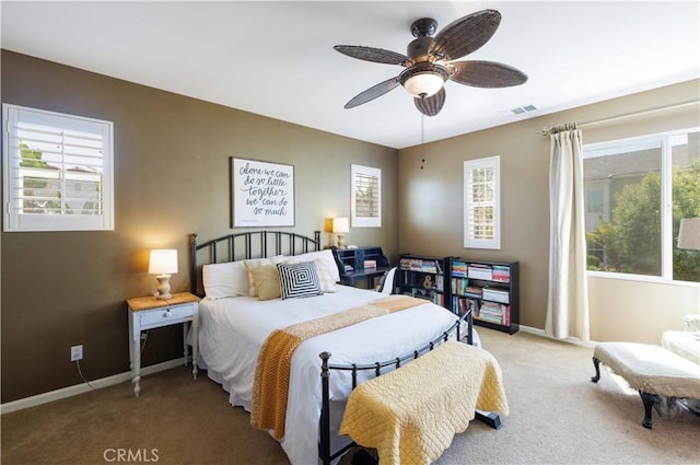 1759 Crebs Way, Upland, CA 91784 - carpeted bedroom with baseboards and ceiling fan