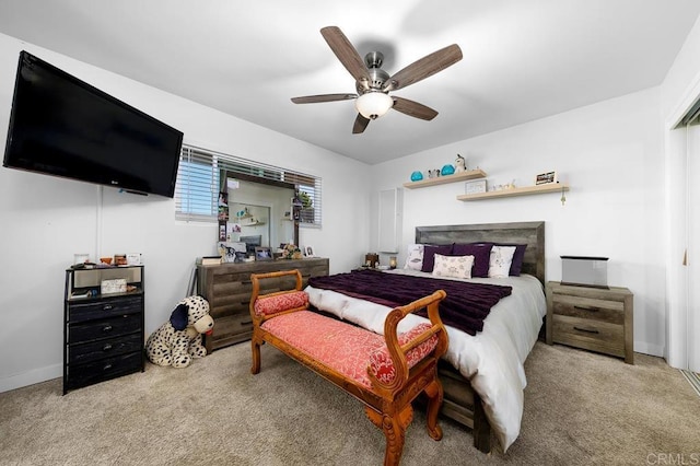 7215 San Pasqual St, Lemon Grove, CA 91945 - carpeted bedroom featuring ceiling fan and baseboards