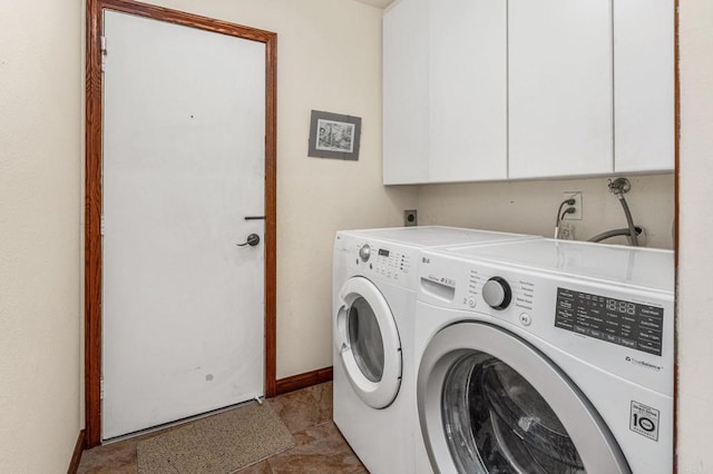 157 Beechtree Dr, Encinitas, CA 92024 - laundry area featuring washer and dryer and cabinet space