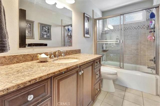 28021 Paseo Reposo, San Juan Capistrano, CA 92675 - full bathroom featuring vanity, tile patterned floors, and bath / shower combo with glass door