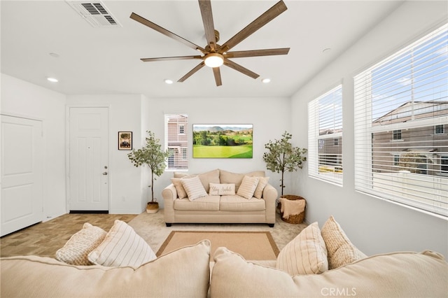 36351 Elizabeth Ln Unit 8105, Wildomar, CA 92595 - living area with ceiling fan and recessed lighting