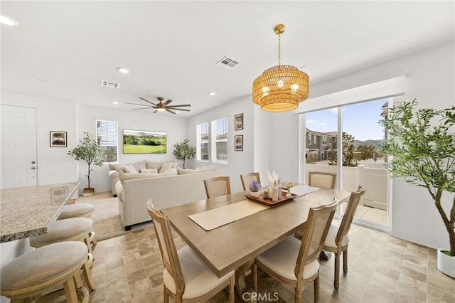 36351 Elizabeth Ln Unit 8105, Wildomar, CA 92595 - dining space with recessed lighting and a ceiling fan