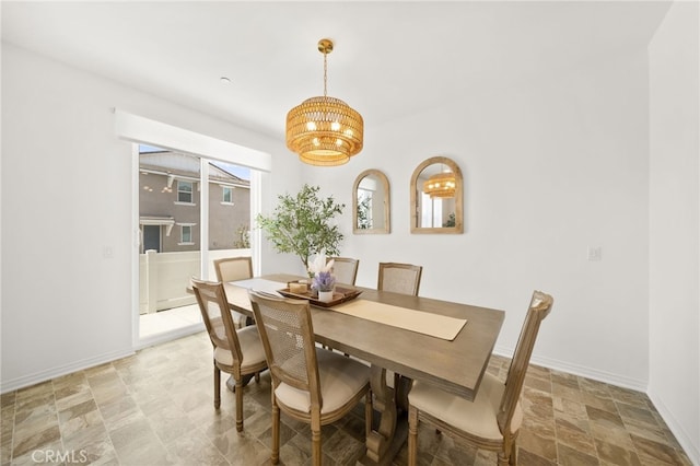 36351 Elizabeth Ln Unit 8105, Wildomar, CA 92595 - dining room with a chandelier and stone finish floors