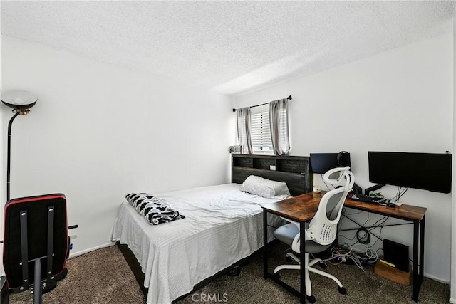 2027 Cape Cod Ln, Palmdale, CA 93550 - bedroom with a textured ceiling, carpet flooring, and an office area
