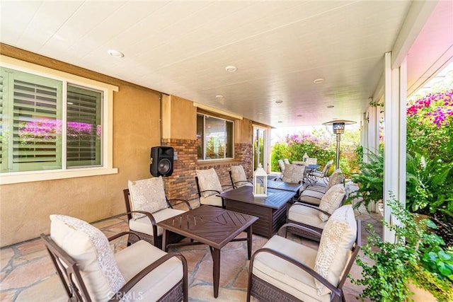 13211 Baxter Springs Dr, Rancho Cucamonga, CA 91739 - view of patio / terrace featuring an outdoor hangout area