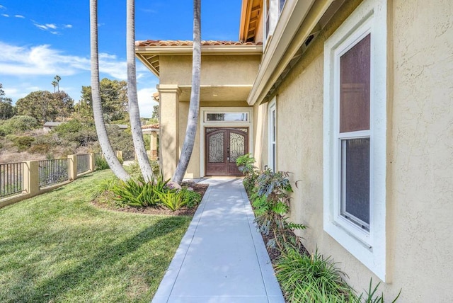 3676 Valley Rd, Bonita, CA 91902 - property entrance featuring stucco siding and french doors