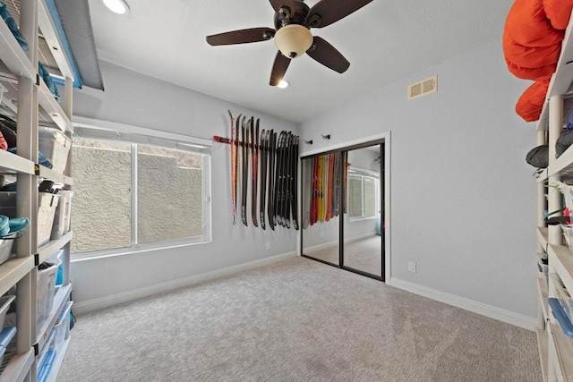 3676 Valley Rd, Bonita, CA 91902 - unfurnished bedroom with carpet and ceiling fan