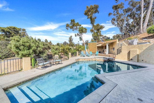 3676 Valley Rd, Bonita, CA 91902 - view of swimming pool featuring a patio and a pool with connected hot tub