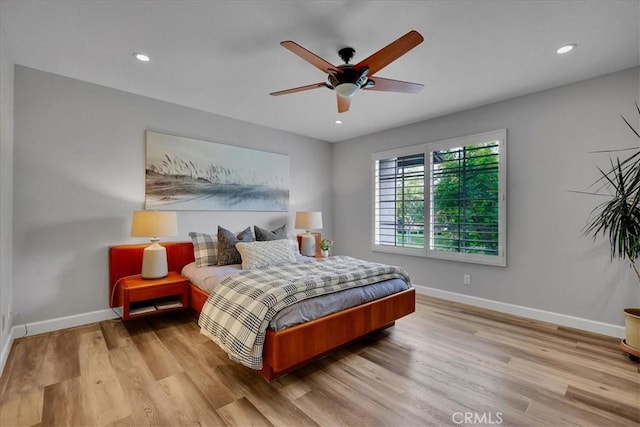 11 Exeter, Irvine, CA 92612 - bedroom featuring wood finished floors, recessed lighting, and a ceiling fan