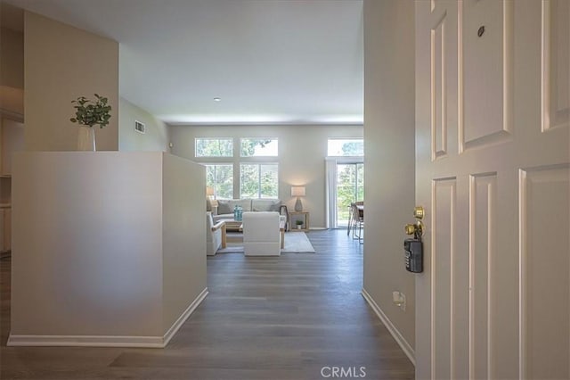 3087 Arbor Glen Ct, Corona, CA 92879 - hallway featuring dark wood finished floors
