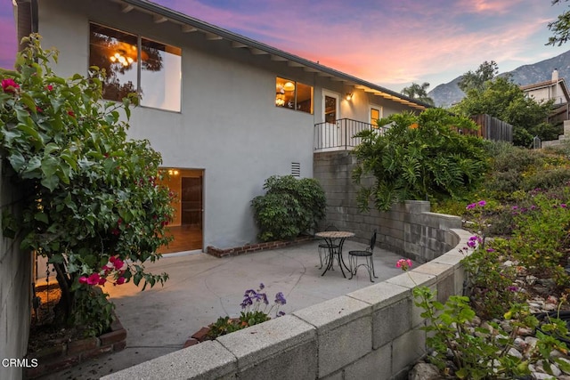 5240 Ramsdell Ave, La Crescenta, CA 91214 - patio terrace at dusk featuring a patio area