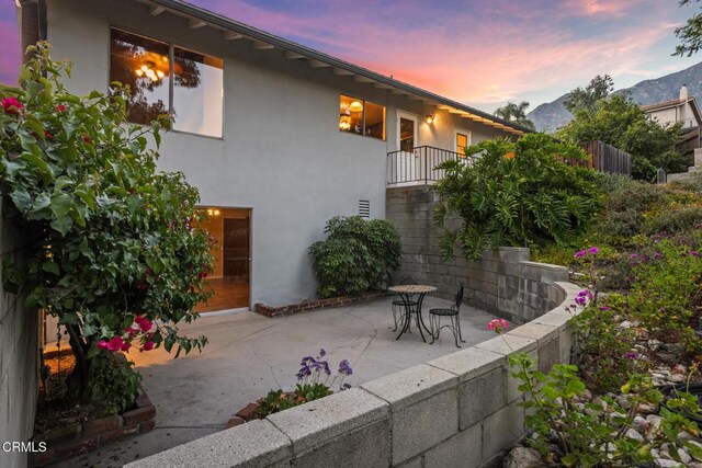 5240 Ramsdell Ave, La Crescenta, CA 91214 - patio terrace at dusk featuring a patio area