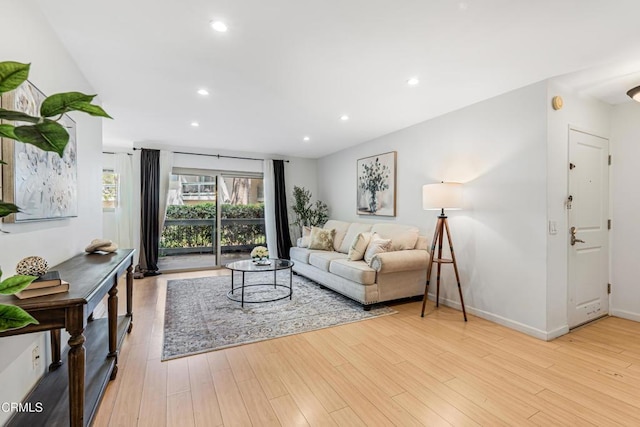 4722 Park Granada Unit 206, Calabasas, CA 91302 - living area featuring recessed lighting and light wood-type flooring
