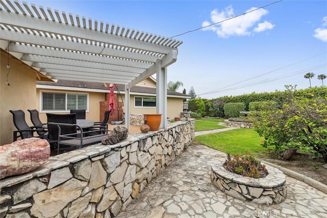 4441 Avocado Ave, Yorba Linda, CA 92886 - view of patio / terrace with a pergola and outdoor dining area