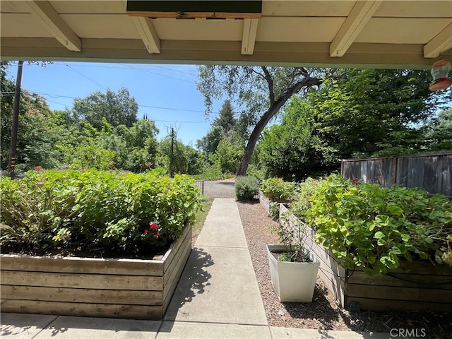 1220 Bidwell Ave, Chico, CA 95926 - view of patio / terrace with a vegetable garden