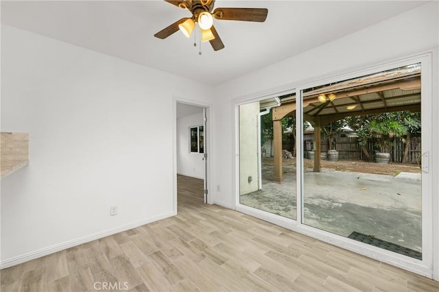 9912 Marshall St, El Monte, CA 91731 - empty room featuring wood finished floors and a ceiling fan