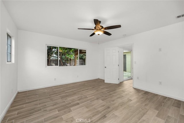 9912 Marshall St, El Monte, CA 91731 - empty room featuring light wood-type flooring and a ceiling fan