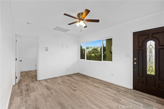 9912 Marshall St, El Monte, CA 91731 - foyer featuring light wood finished floors and a ceiling fan