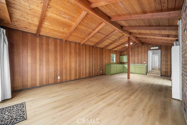 338 Prospect Ave, Long Beach, CA 90814 - bonus room featuring wood finished floors, wood walls, and wood ceiling