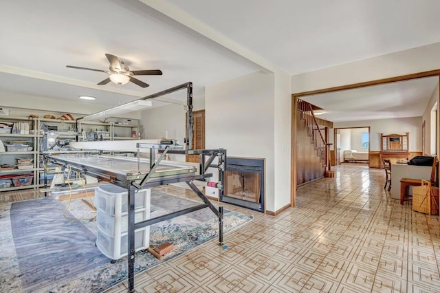 2702 Country Club Dr, Escondido, CA 92029 - playroom with a ceiling fan and baseboards