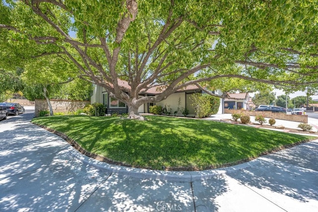 27817 Wakefield Rd, Castaic, CA 91384 - obstructed view of property featuring a front lawn and stucco siding