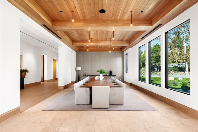25151 Jim Bridger Rd, Hidden Hills, CA 91302 - sunroom with plenty of natural light and beamed ceiling