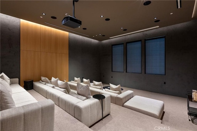 25151 Jim Bridger Rd, Hidden Hills, CA 91302 - home theater room with carpet floors and recessed lighting