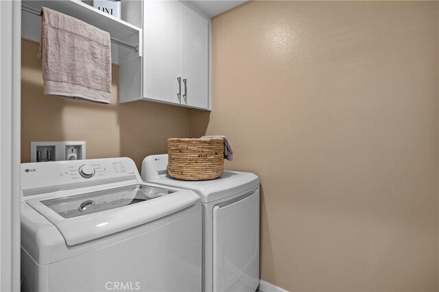 7348 Foster Bridge Blvd, Downey, CA 90240 - laundry area featuring cabinet space and washing machine and clothes dryer