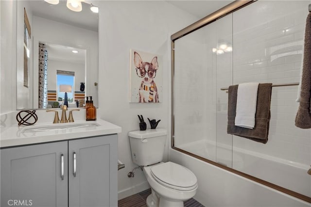 7348 Foster Bridge Blvd, Downey, CA 90240 - full bathroom with vanity and bath / shower combo with glass door