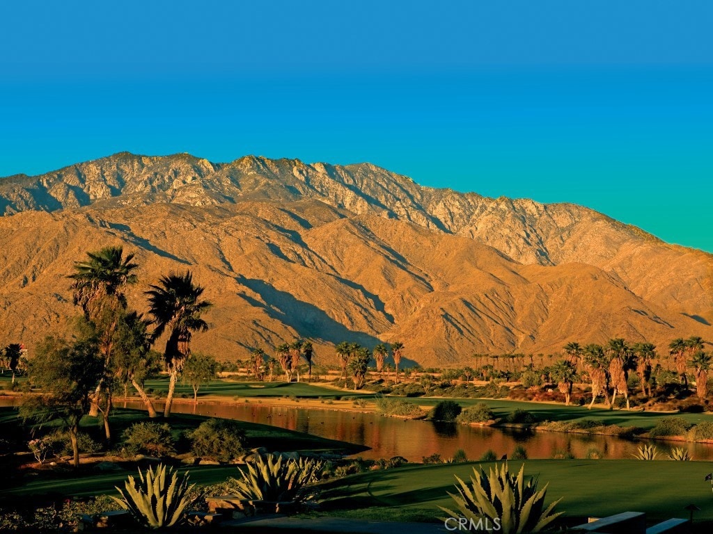 1377 Celadon Way, Palm Springs, CA 92262 - view of mountain backdrop featuring a large body of water and a golf course