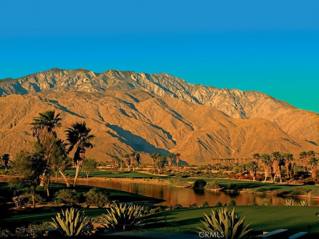 1377 Celadon Way, Palm Springs, CA 92262 - view of mountain backdrop featuring a large body of water and a golf course