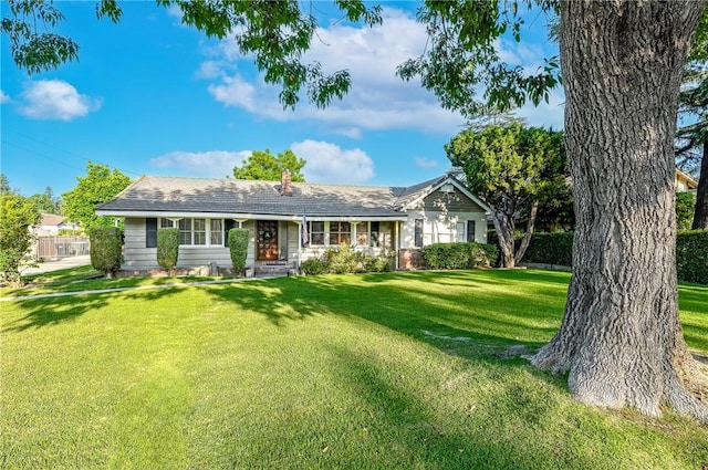1419 S 4th Ave, Arcadia, CA 91006 - ranch-style house featuring a front yard and a chimney