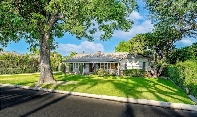 1419 S 4th Ave, Arcadia, CA 91006 - single story home featuring a front yard and a chimney