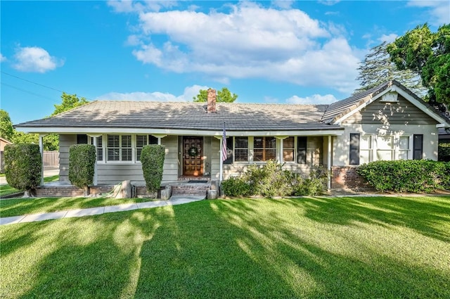 1419 S 4th Ave, Arcadia, CA 91006 - single story home featuring a front lawn and a chimney