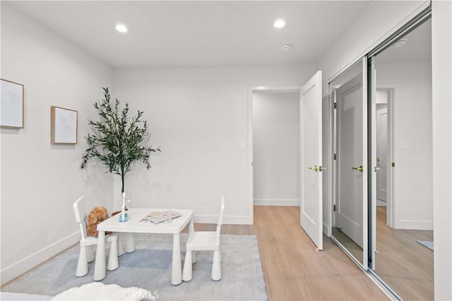 12934 Fenton Ave, Sylmar, CA 91342 - dining room featuring light wood-style floors and recessed lighting