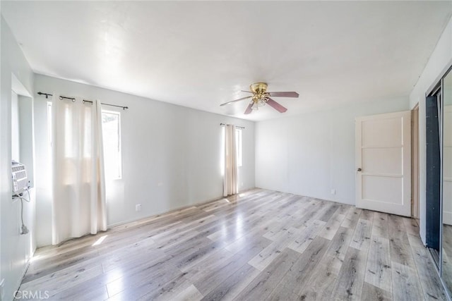 1455 S Towne Ave, Pomona, CA 91766 - empty room with light wood-type flooring and a ceiling fan