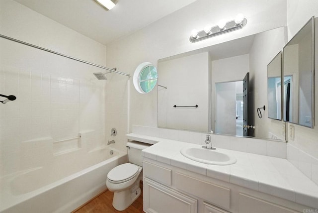 2755 Castlehill Rd Unit 1, Chula Vista, CA 91915 - bathroom with vanity, tub / shower combination, and wood finished floors