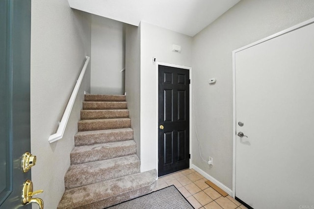 2755 Castlehill Rd Unit 1, Chula Vista, CA 91915 - entryway with stairway and light tile patterned floors