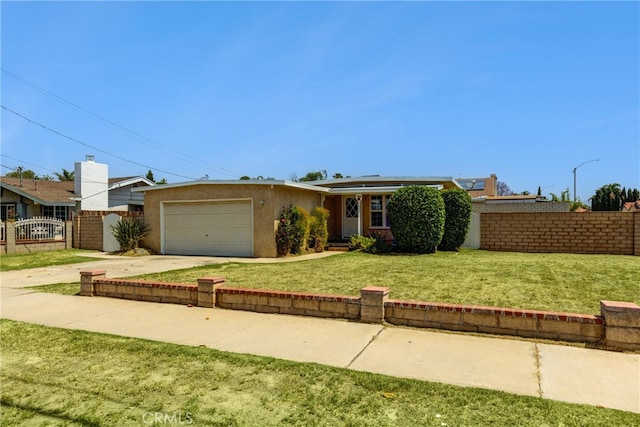 4523 Columbia Ave, Riverside, CA 92501 - ranch-style home featuring solar panels, a garage, driveway, and stucco siding