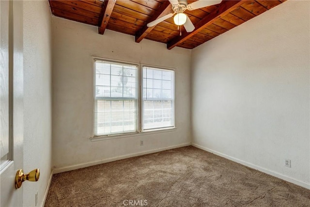 4523 Columbia Ave, Riverside, CA 92501 - carpeted empty room featuring wood ceiling and ceiling fan