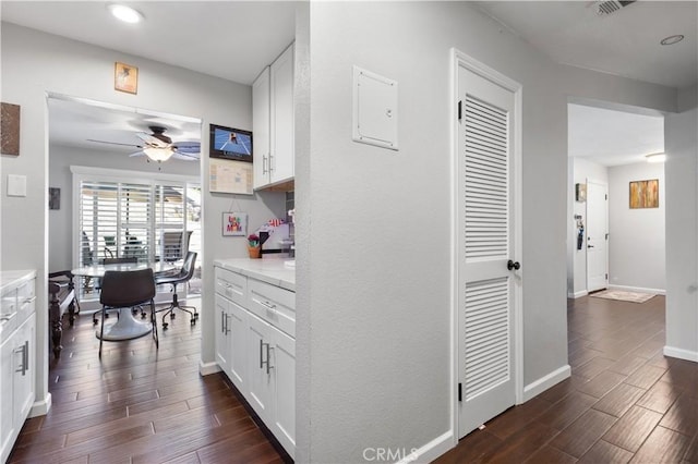 31319 The Old Rd Unit A, Castaic, CA 91384 - corridor with dark wood-style flooring and recessed lighting