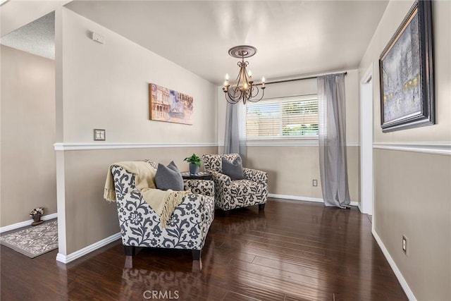 15503 Fernview St, Whittier, CA 90604 - living area featuring wood finished floors and a chandelier